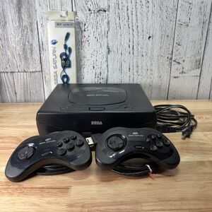 Sega Saturn mk8000a Console W/ Games and 2 Controllers Tested